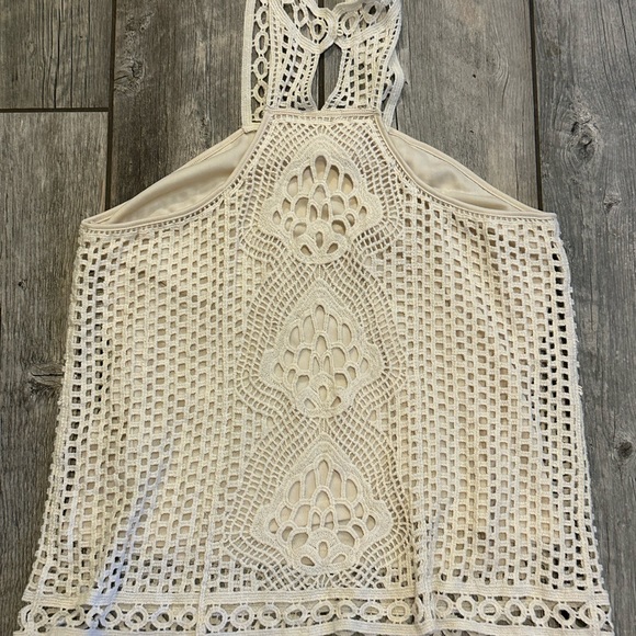 Ultra Pink crochet tank, size small - Picture 2 of 3